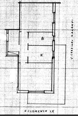 VENDESI LA NUDA PROPRIETA DI UN AMPIO BILOCALE IN ZONA PINETA SACCHETTI - Bilocale Via Clemente Ix
 
8, Roma - planimetria 1