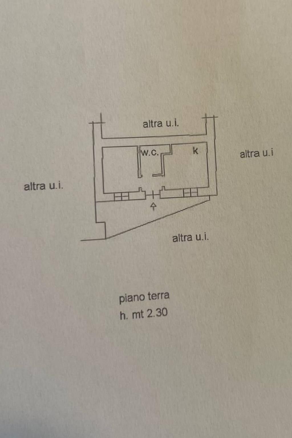 Two-room apartment via Antica Romana di Quinto, Genova (neighborhood Quarto) - floor plans 1
