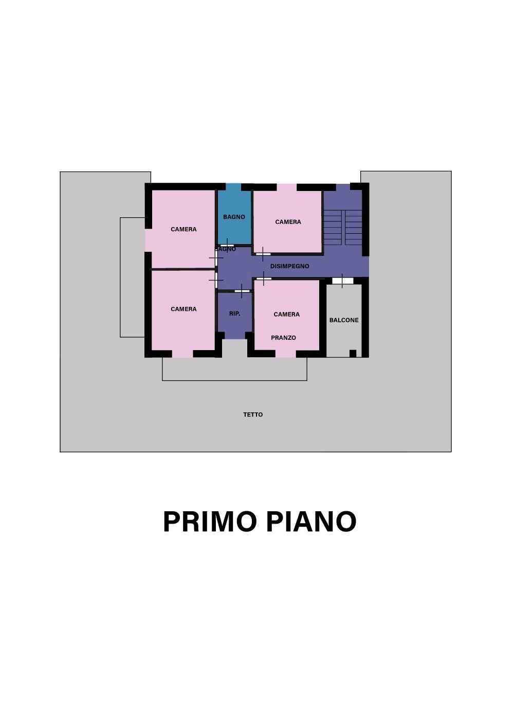 Casa indipendente via Guidi di Calisese, Cesena - planimetria 1