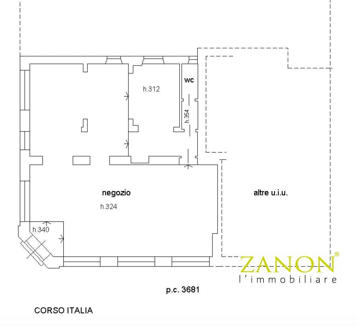 Foto 7 - Locale Commerciale Corso italia, Gorizia - planimetria 1