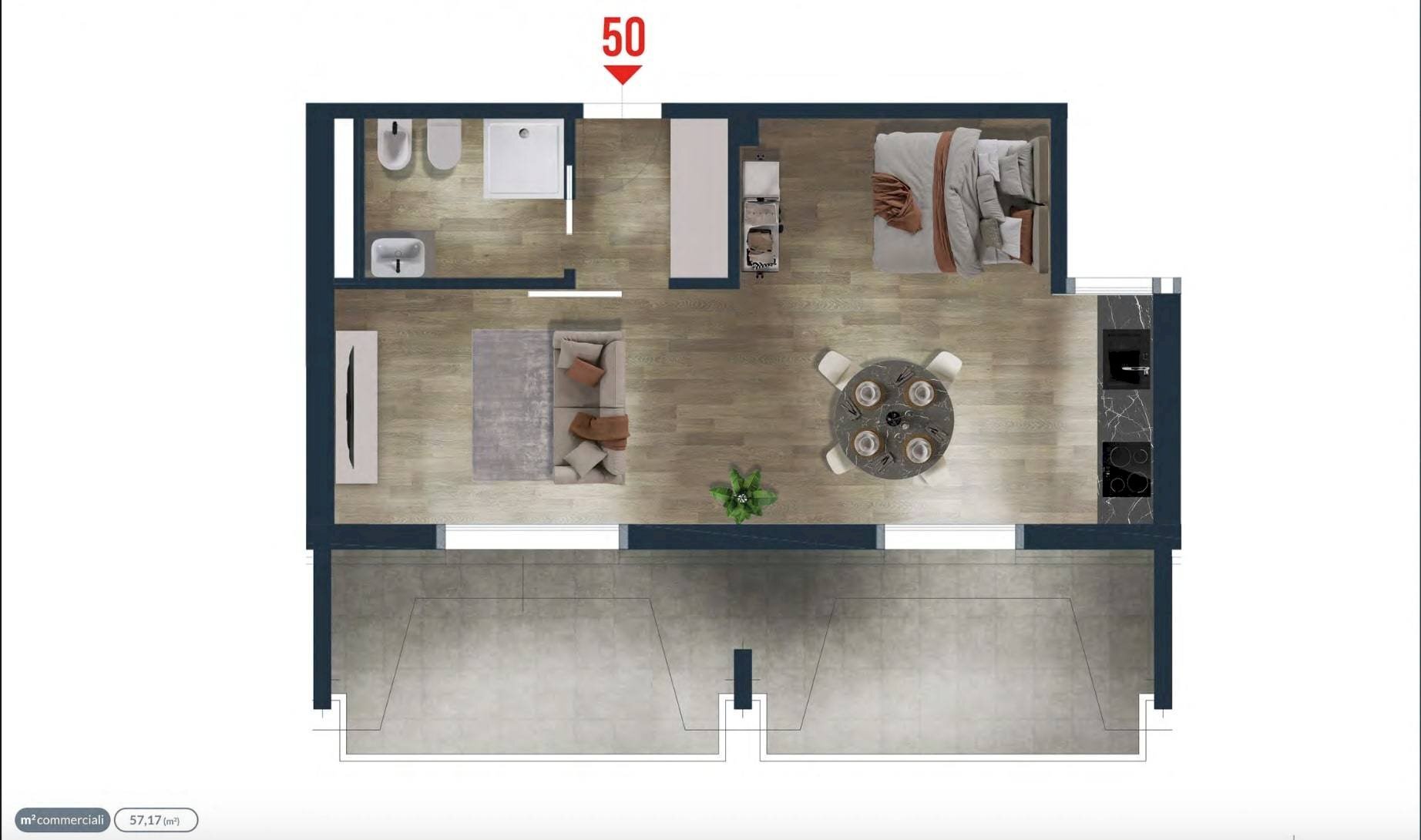 Foto 15 - Monolocale Piazza Brescia
 
17, Jesolo - planimetria 1