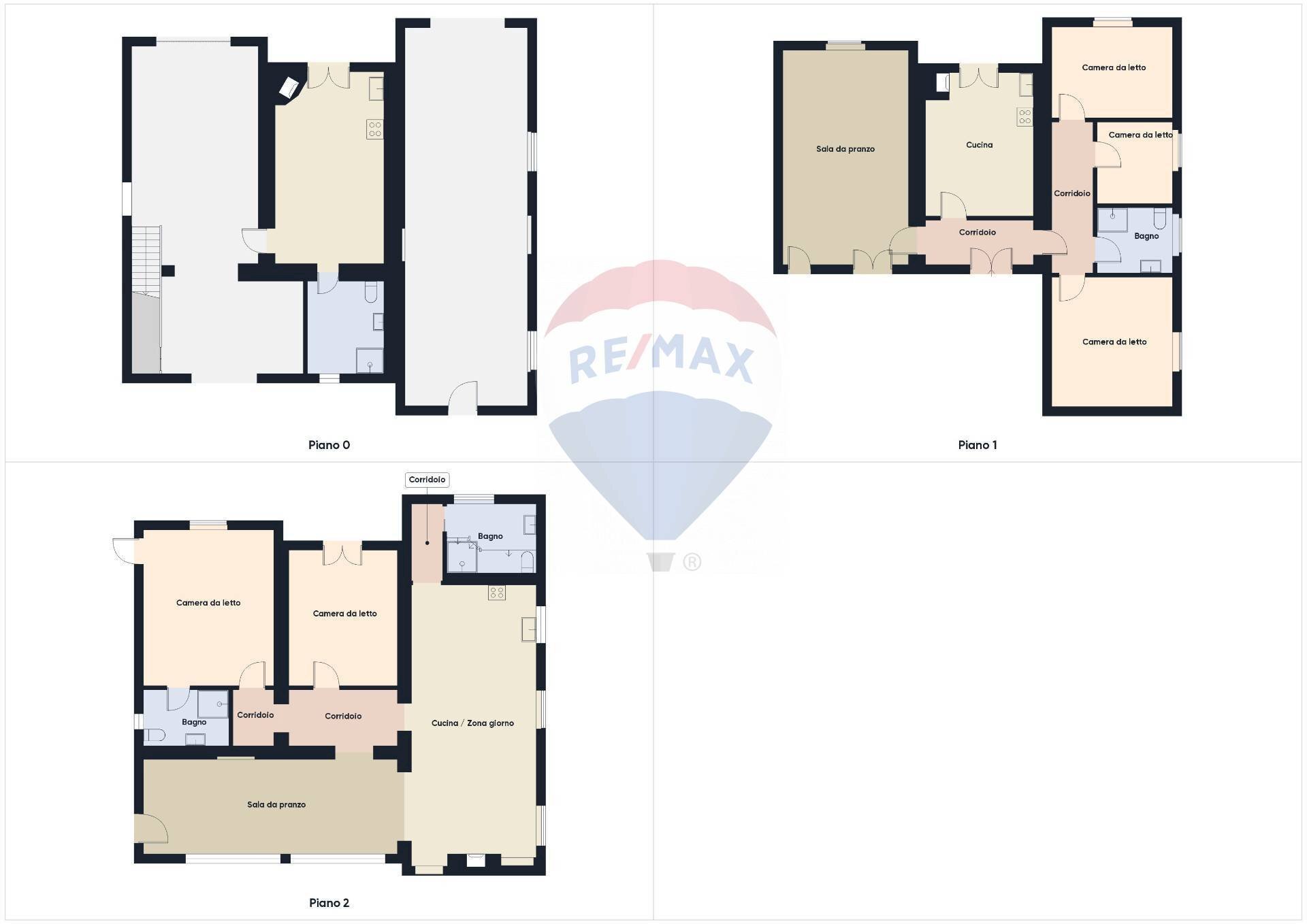 Pianta 2D - Villa VIA DI MONTEFIORE, Formello - floor plans 1