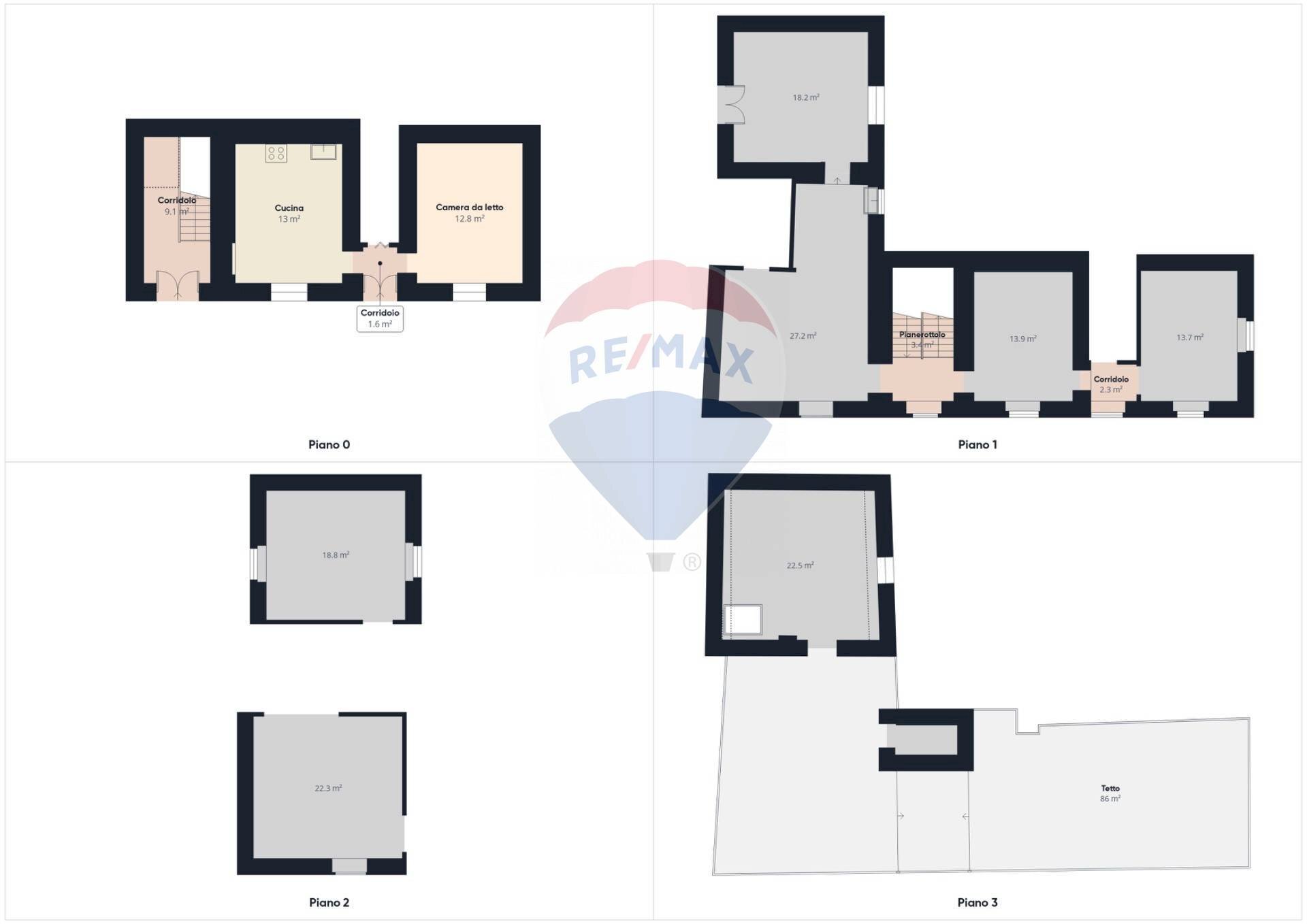 Pianta 2D - Villa Via Romana
 
44, Mazzano Romano - floor plans 1