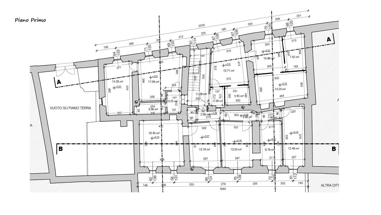 Stabile - Palazzo via Laurent Martinet, 23, Aosta - planimetria 1