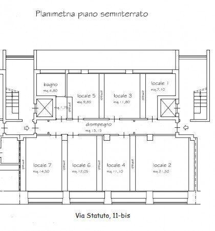 Office via Statuto, 11, Cuneo (neighborhood Centro) - floor plans 1