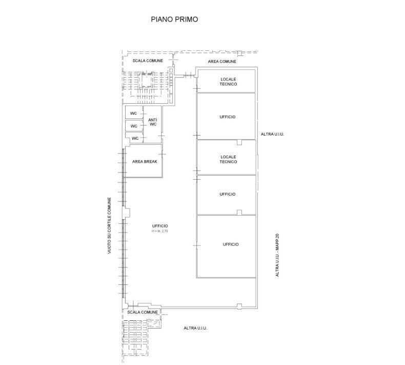 Ufficio via Cascina Colombaro, 56, Cuneo (zona Donatello) - planimetria 1