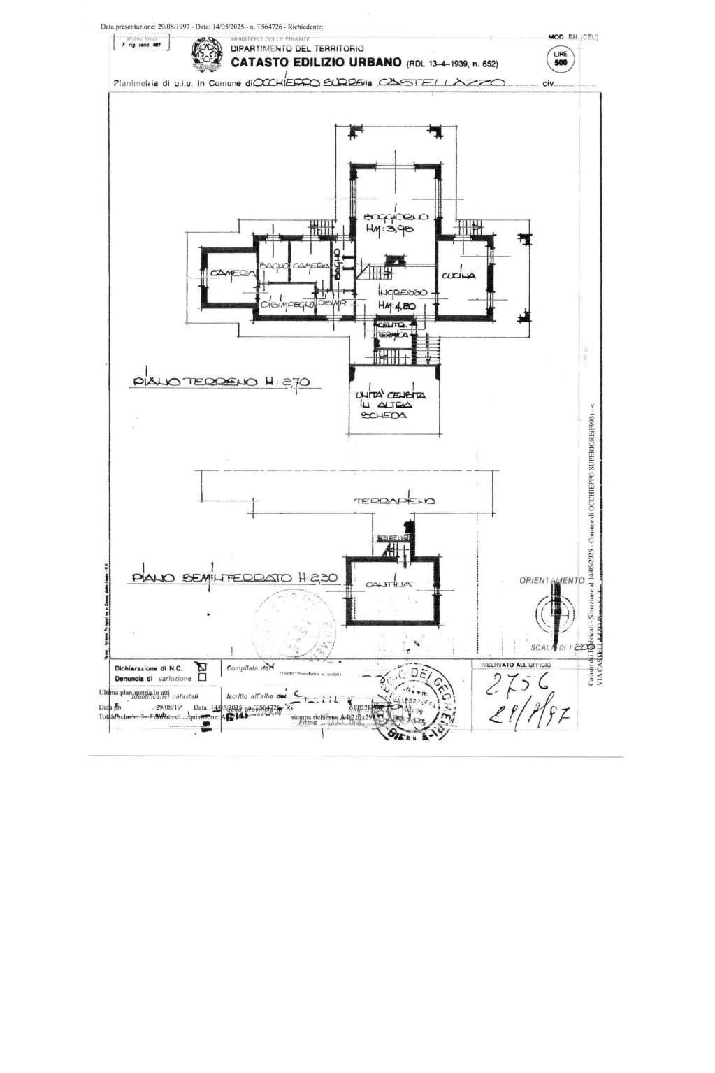 Villa via Castellazzo, 15, Occhieppo Superiore - planimetria 1