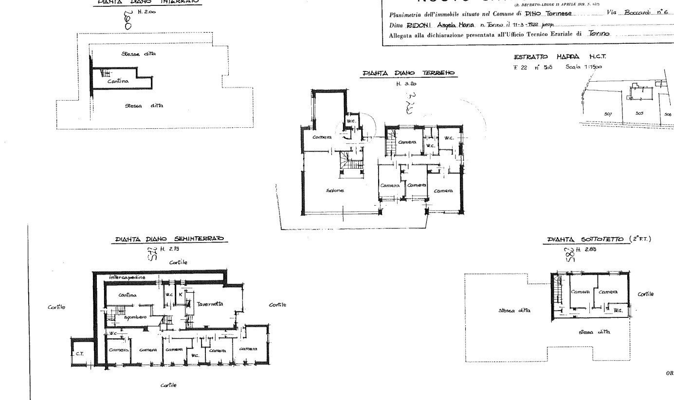 Villa Pino Torinese - planimetria 1