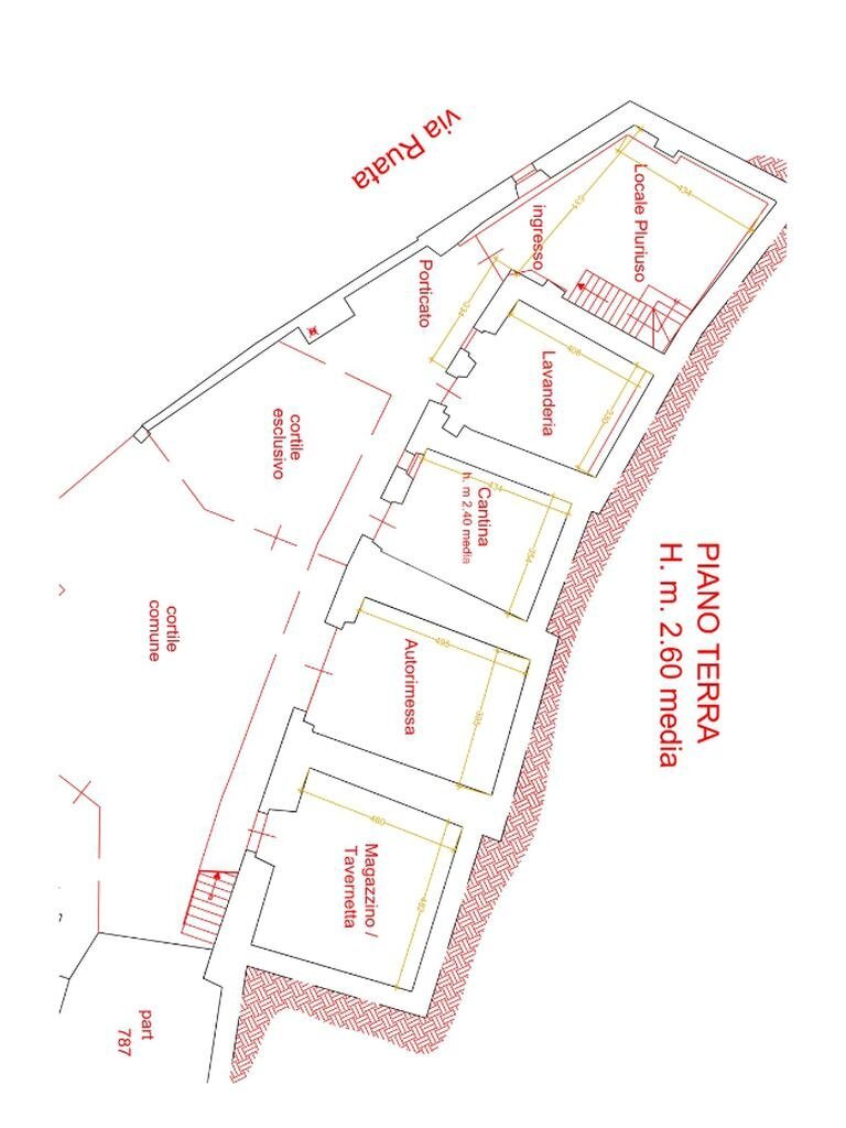 Casa semi indipendente Via ruata, Prarostino - planimetria 1