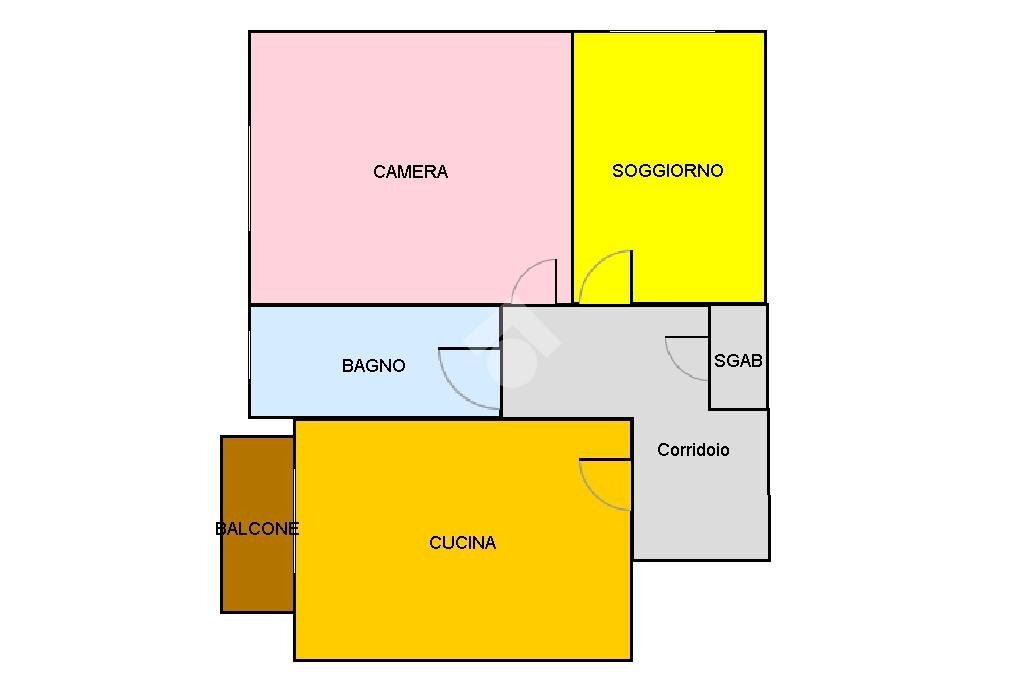 Trilocale Via Giuseppe Verdi, Novi Ligure - planimetria 1
