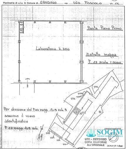 Foto 10 - Laboratorio Via Ugo Foscolo
 
134, Gandino - planimetria 1