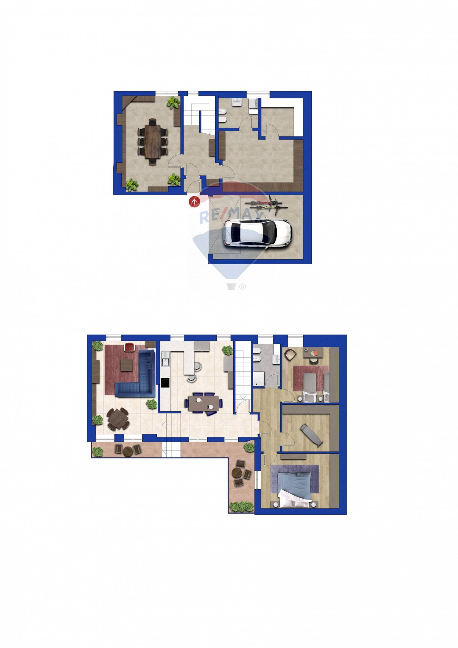 Pianta 2D - Casa semi indipendente Valbrembo - planimetria 1