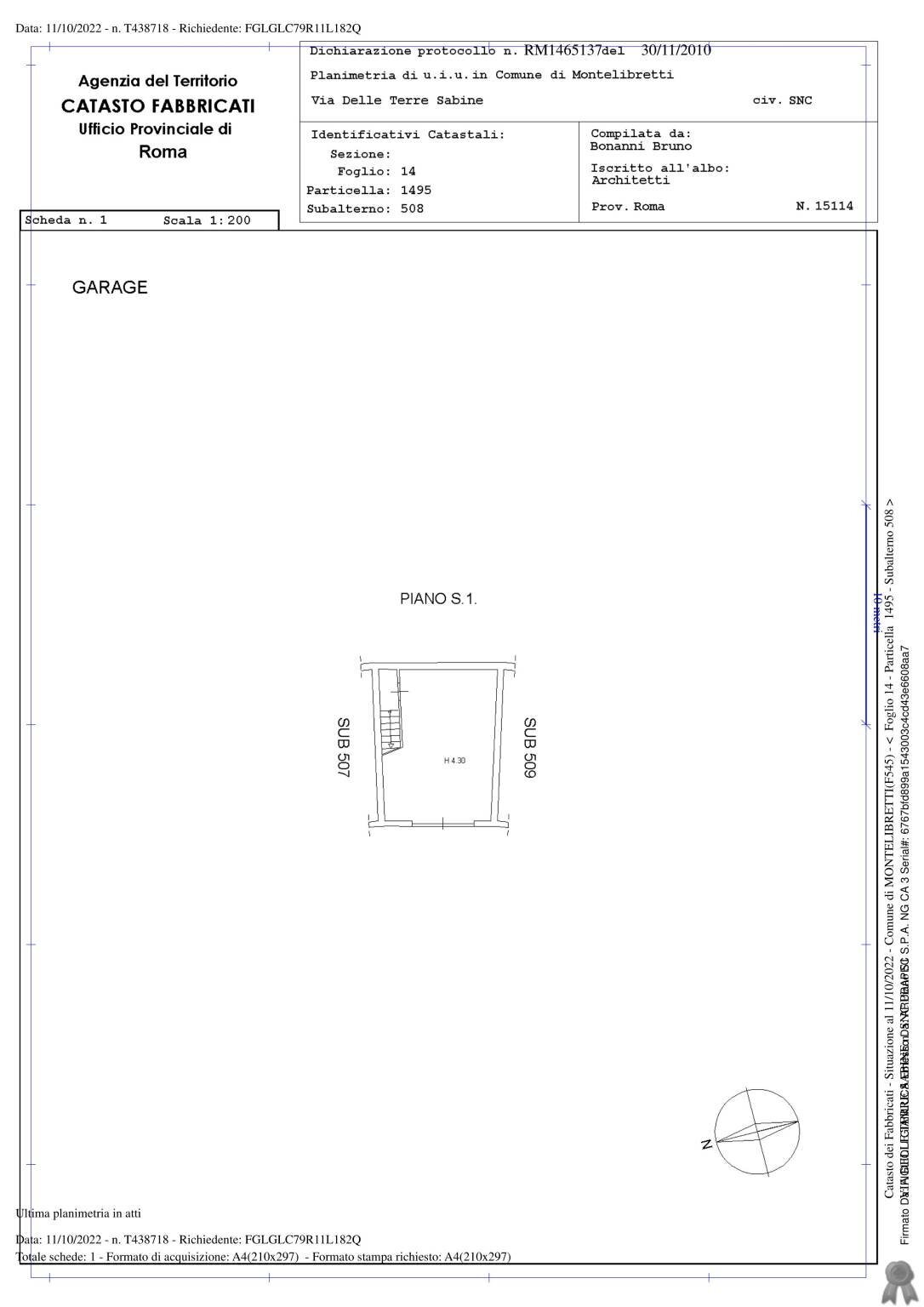 Four-room apartment Montelibretti - floor plans 1