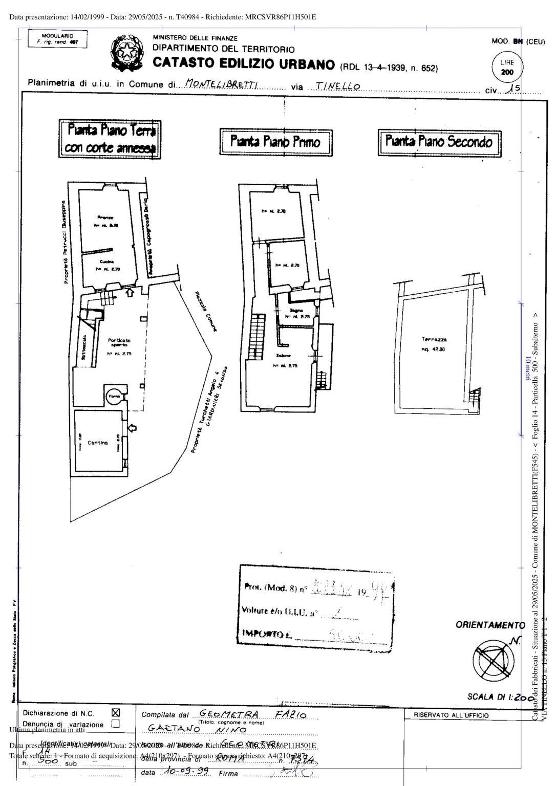 Casa indipendente via Tinello, 15, Montelibretti - planimetria 1