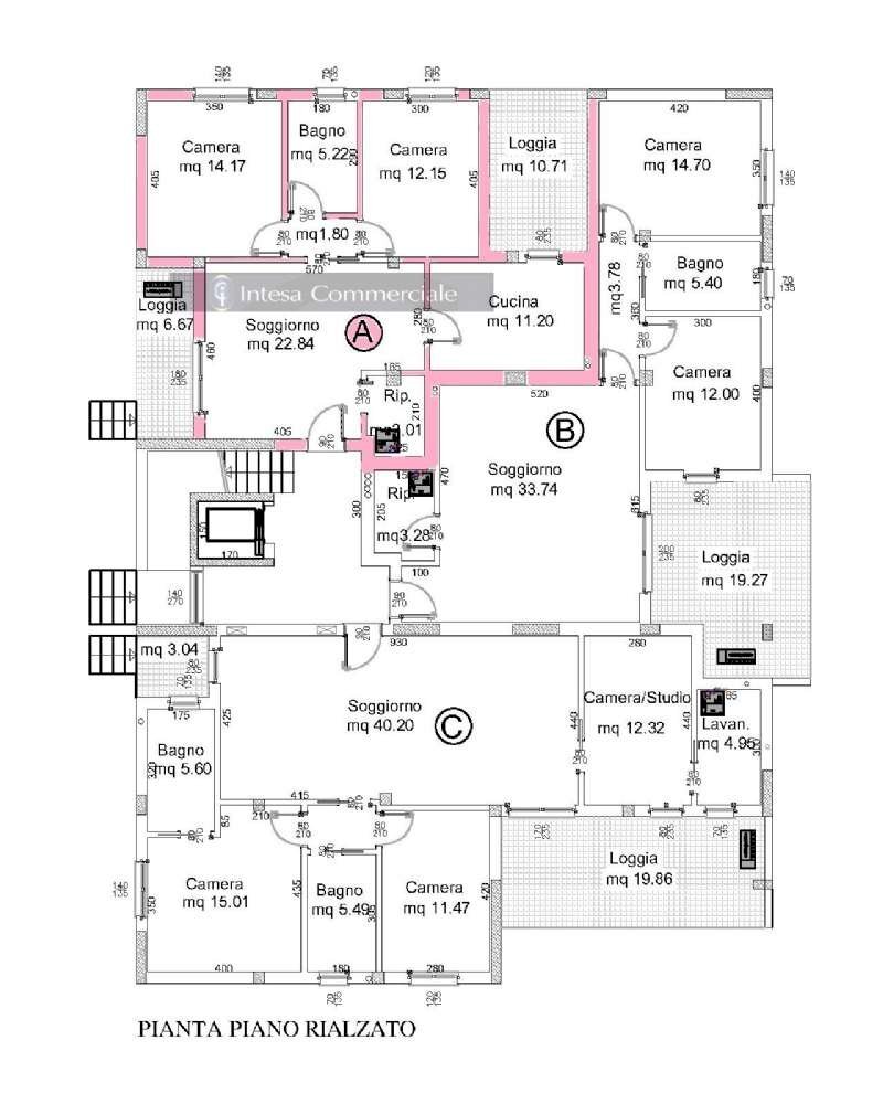 appartamento a - Three-room apartment Roncadelle - floor plans 1