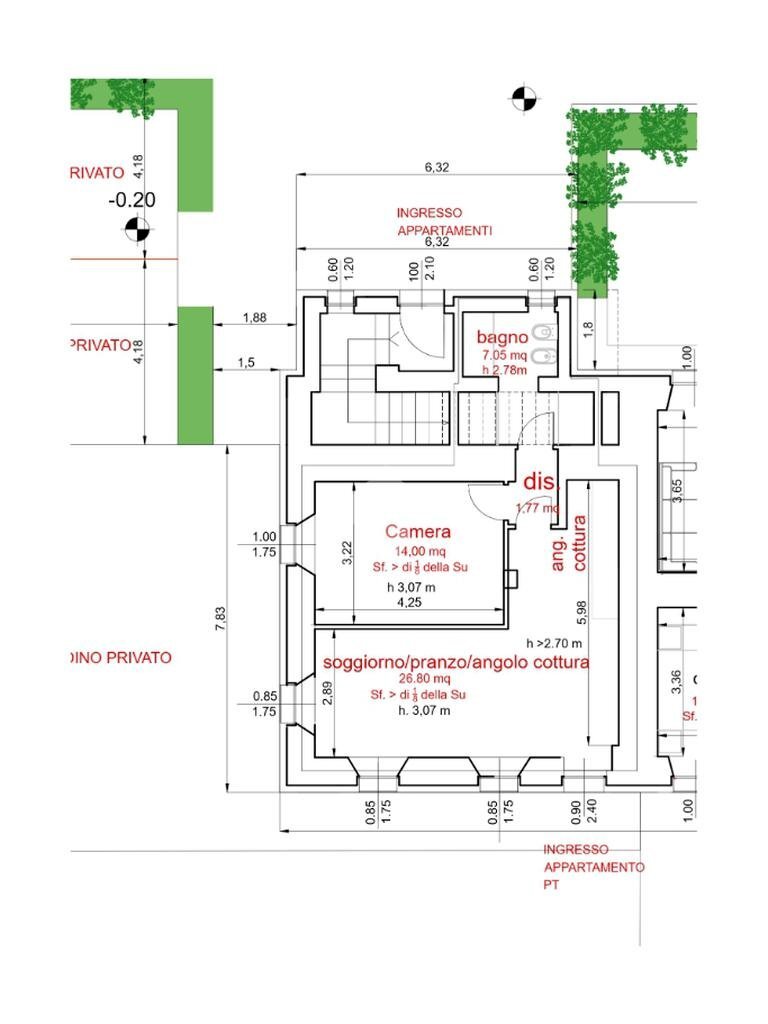 Two-room apartment Via argini, Lesignano de' Bagni - floor plans 1