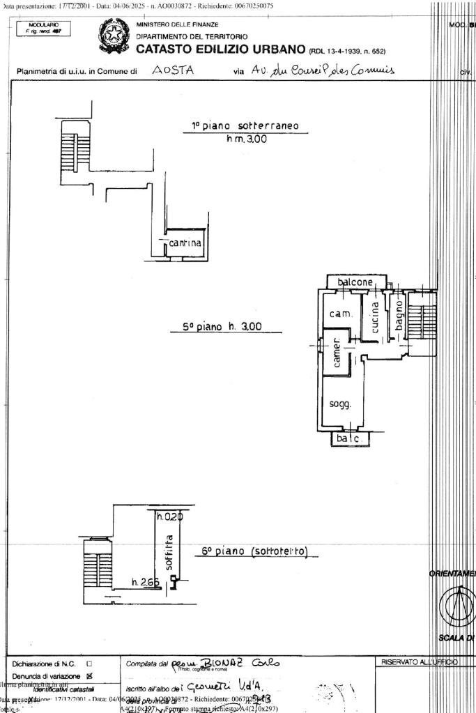 Four-room apartment Viale Conseil Des Commis, Aosta - floor plans 1