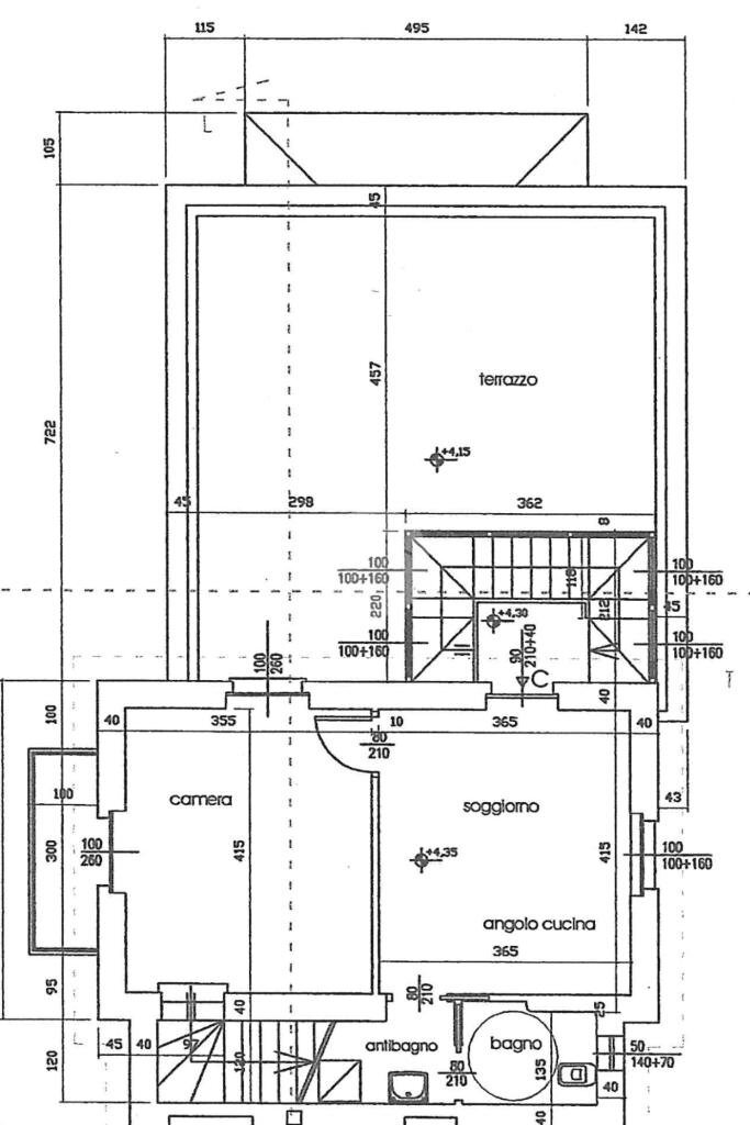 Three-room apartment Via Agostino Botta, Savigliano - floor plans 1