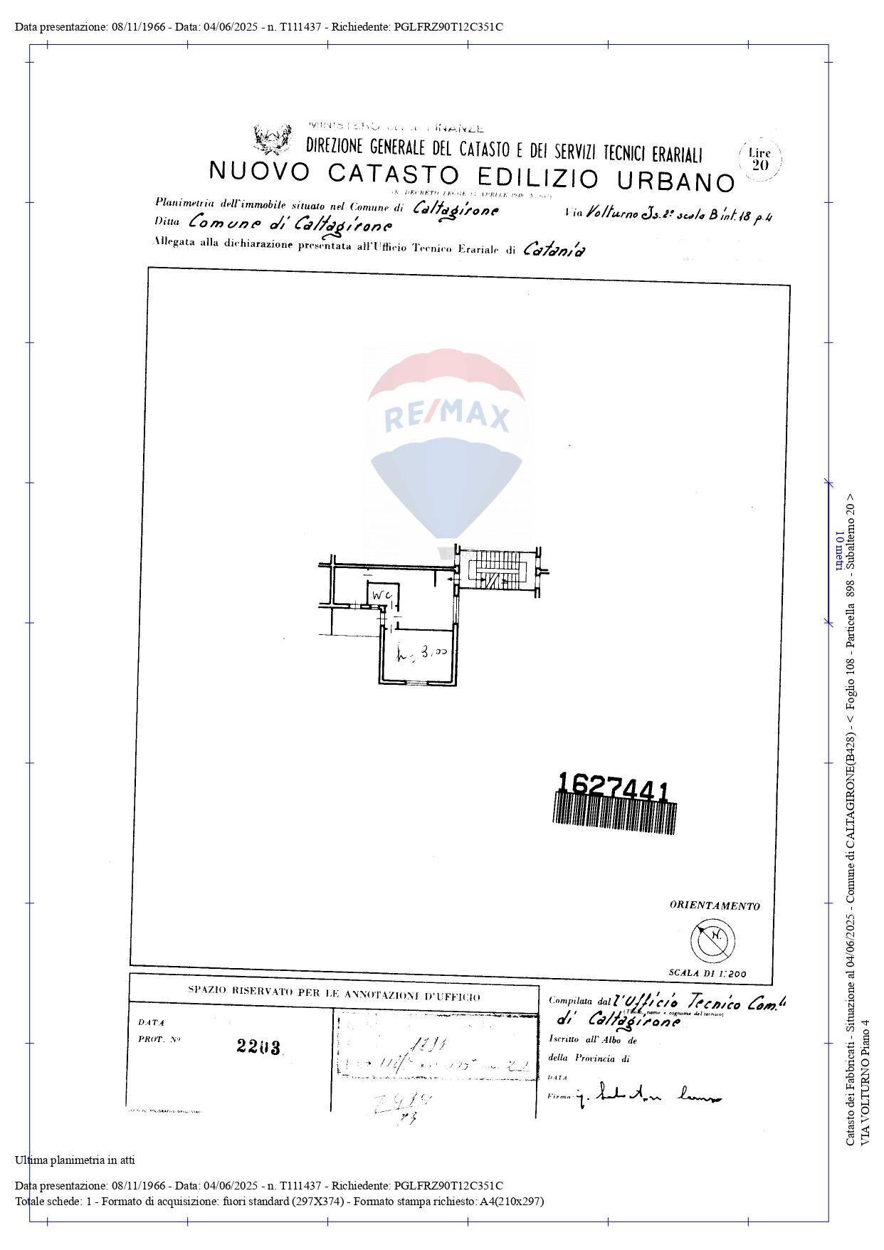 Pianta 2D - Three-room apartment via volturno
 
4, Caltagirone - floor plans 1