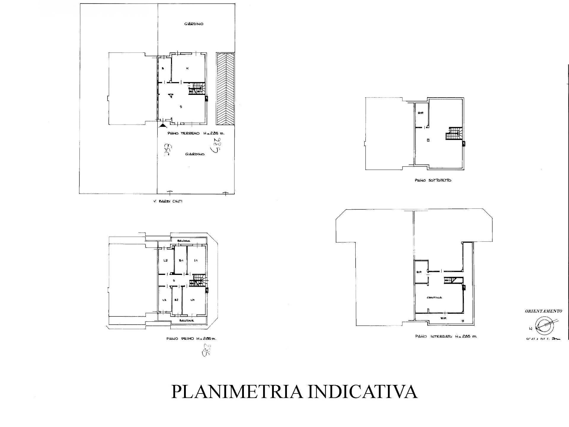 Foto 43 - Villa Via Primo Barbi Cinti, Venaria Reale - planimetria 1
