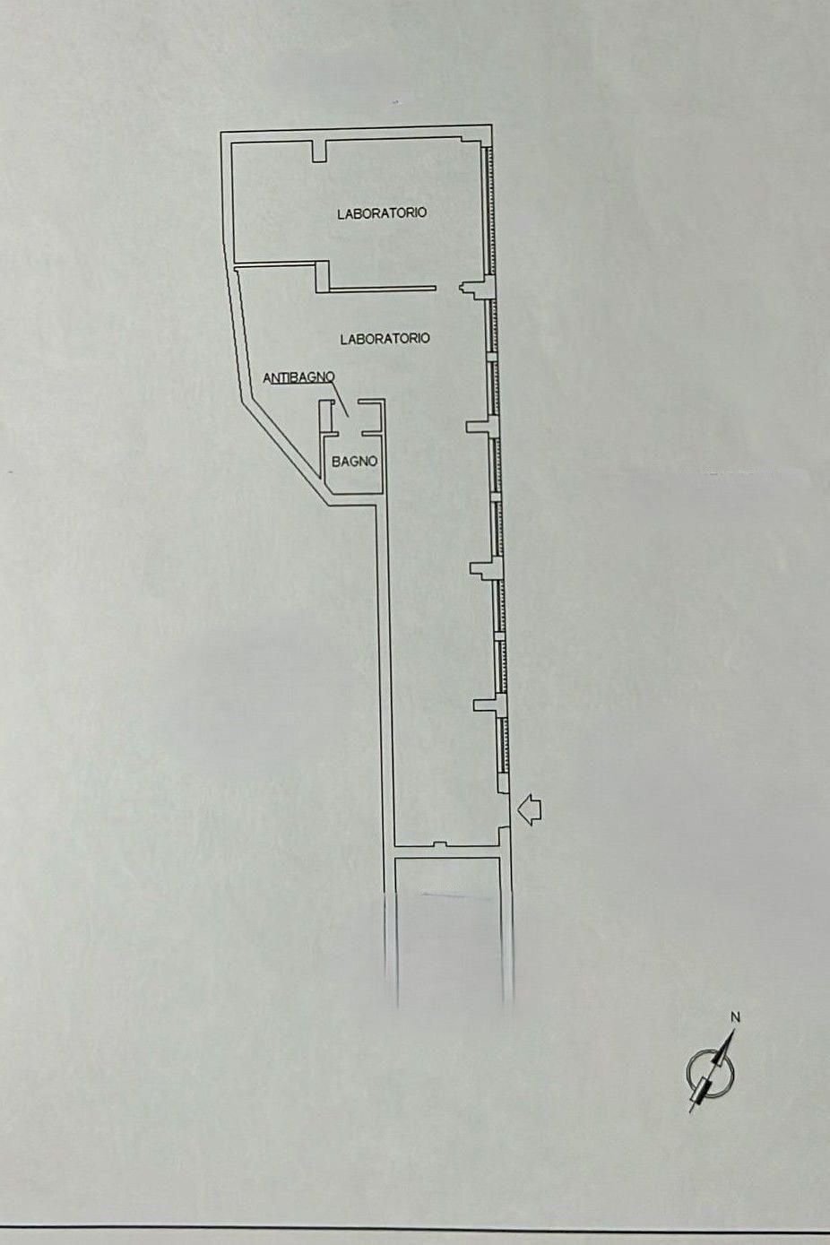 Warehouse via Montello, Genova (neighborhood Marassi) - floor plans 1