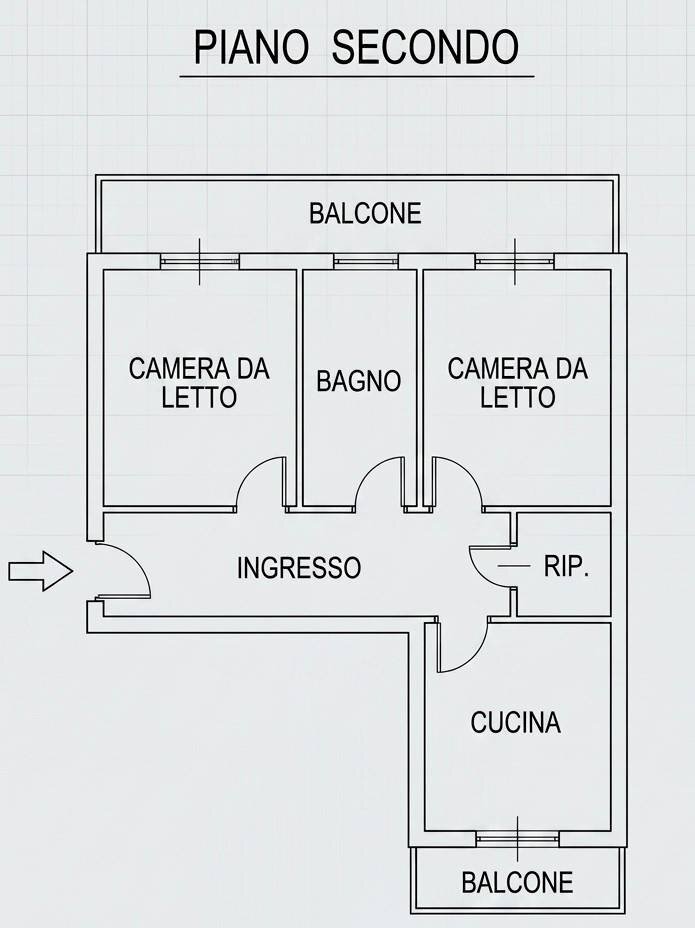 Three-room apartment via Camillo Benso di Cavour, 5, Bagnolo Piemonte - floor plans 1