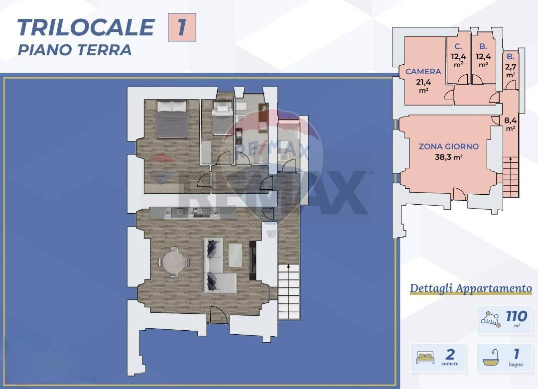 Two-room apartment via roma, 73 
 Treviolo, Treviolo - photo 3