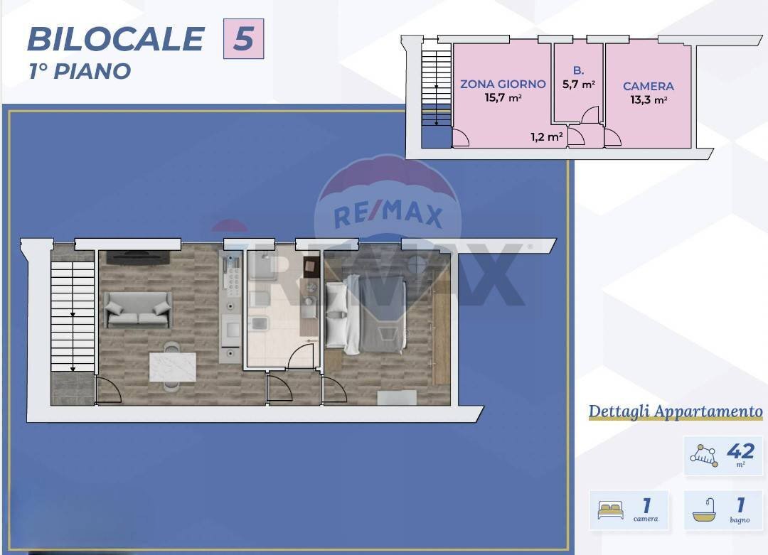 Monolocale via roma, 73 
 Treviolo, Treviolo - foto 3