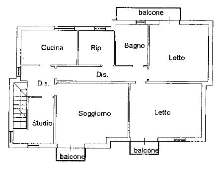 Porzione di casa Ferrara - planimetria 1