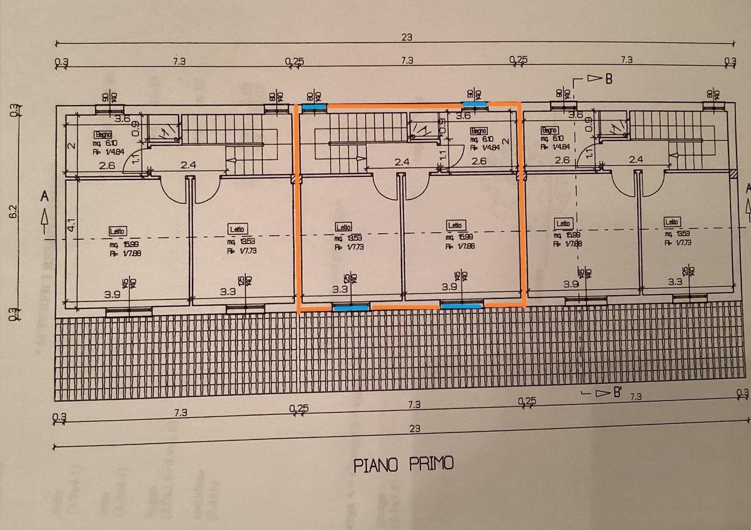 Trilocale strada Quistello, Roverbella - planimetria 1