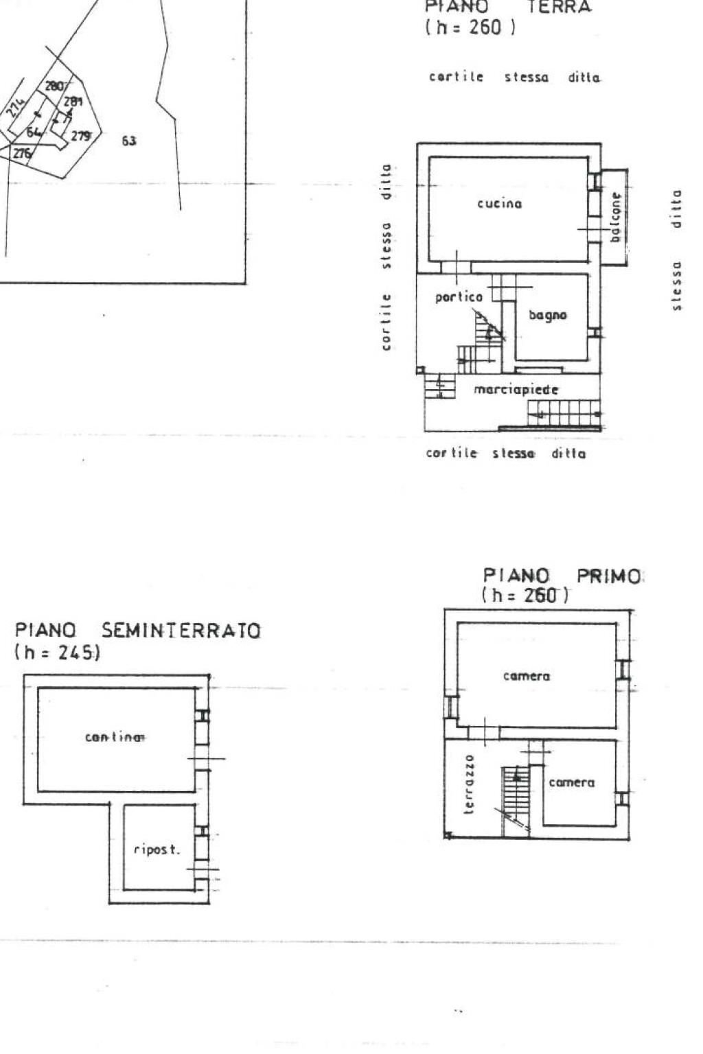 Rustico via Antica del Castello, Revello - planimetria 1
