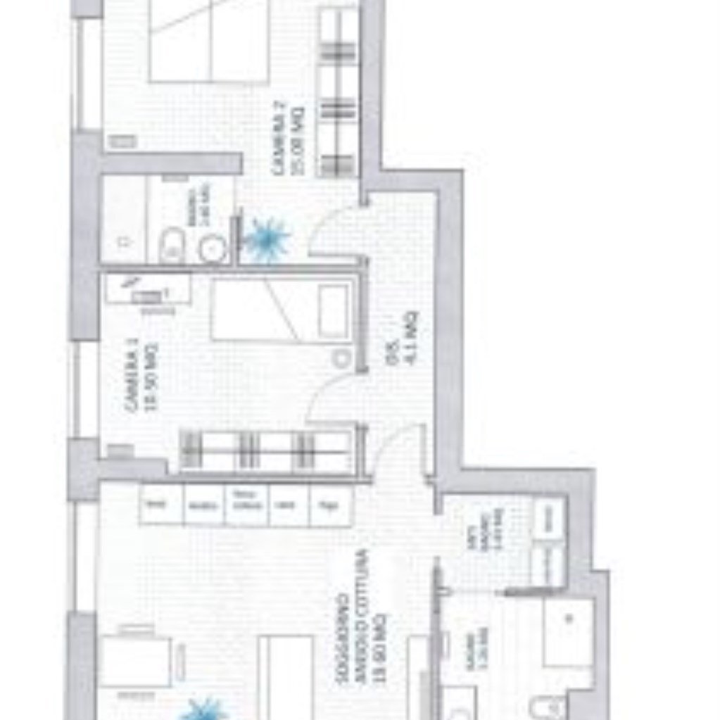 Bilocale Via Misa, 44, Bologna (zona Fossolo) - planimetria 1