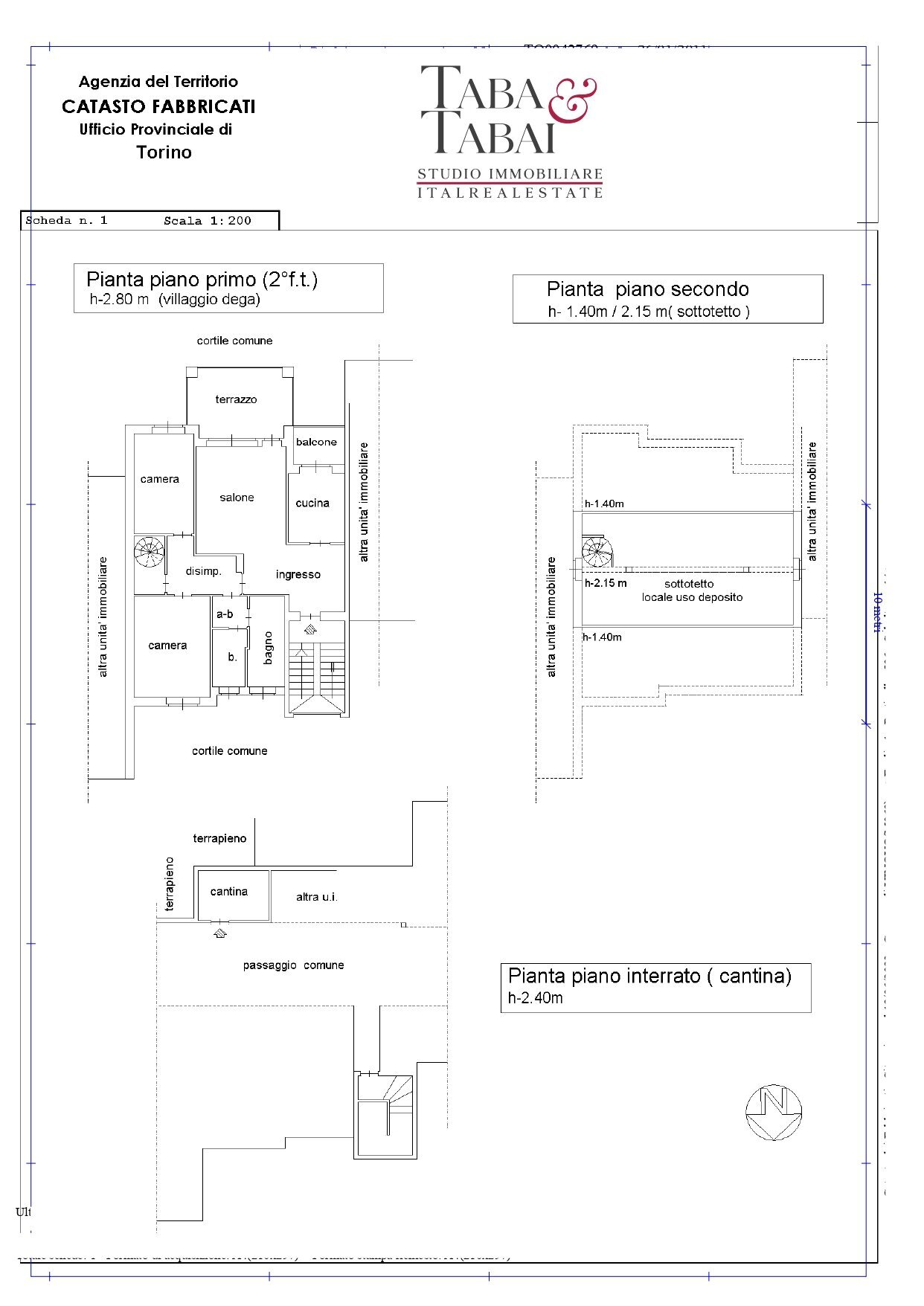 Planimetria - Apartment viale Piemonte, 21, hamlet Garino, Vinovo - floor plans 1