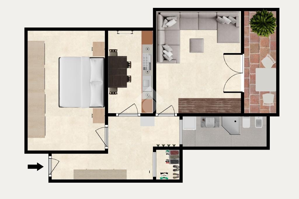 Three-room apartment Via dei Ceramisti, Albissola Marina - floor plans 1