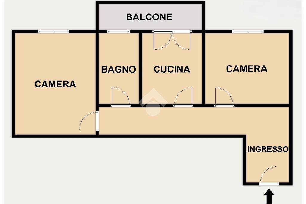Trilocale Via Pisoni Gastone, Genova - planimetria 1