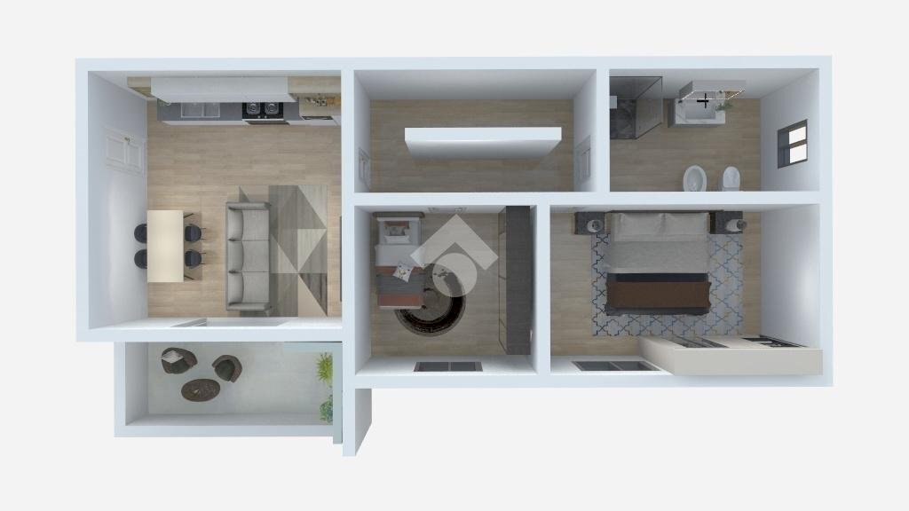 Three-room apartment Via Gorizia, Ossona - floor plans 1