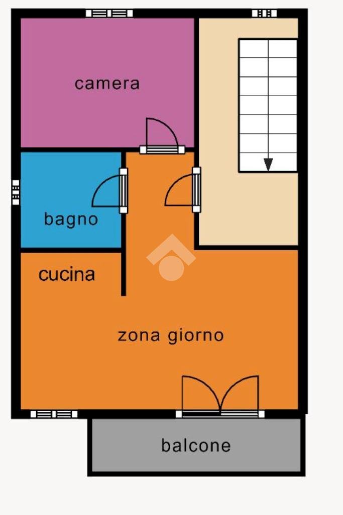 Three-room apartment Località cà, Montoggio - floor plans 1