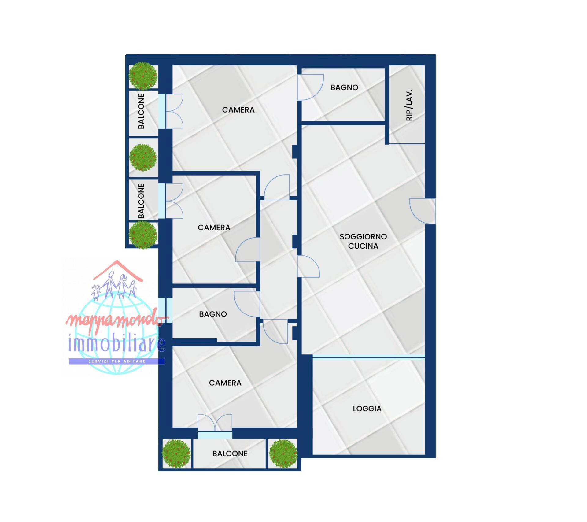 Foto 8 - Appartamento VIA BAZZANE
 
2, Calderara di Reno - planimetria 1