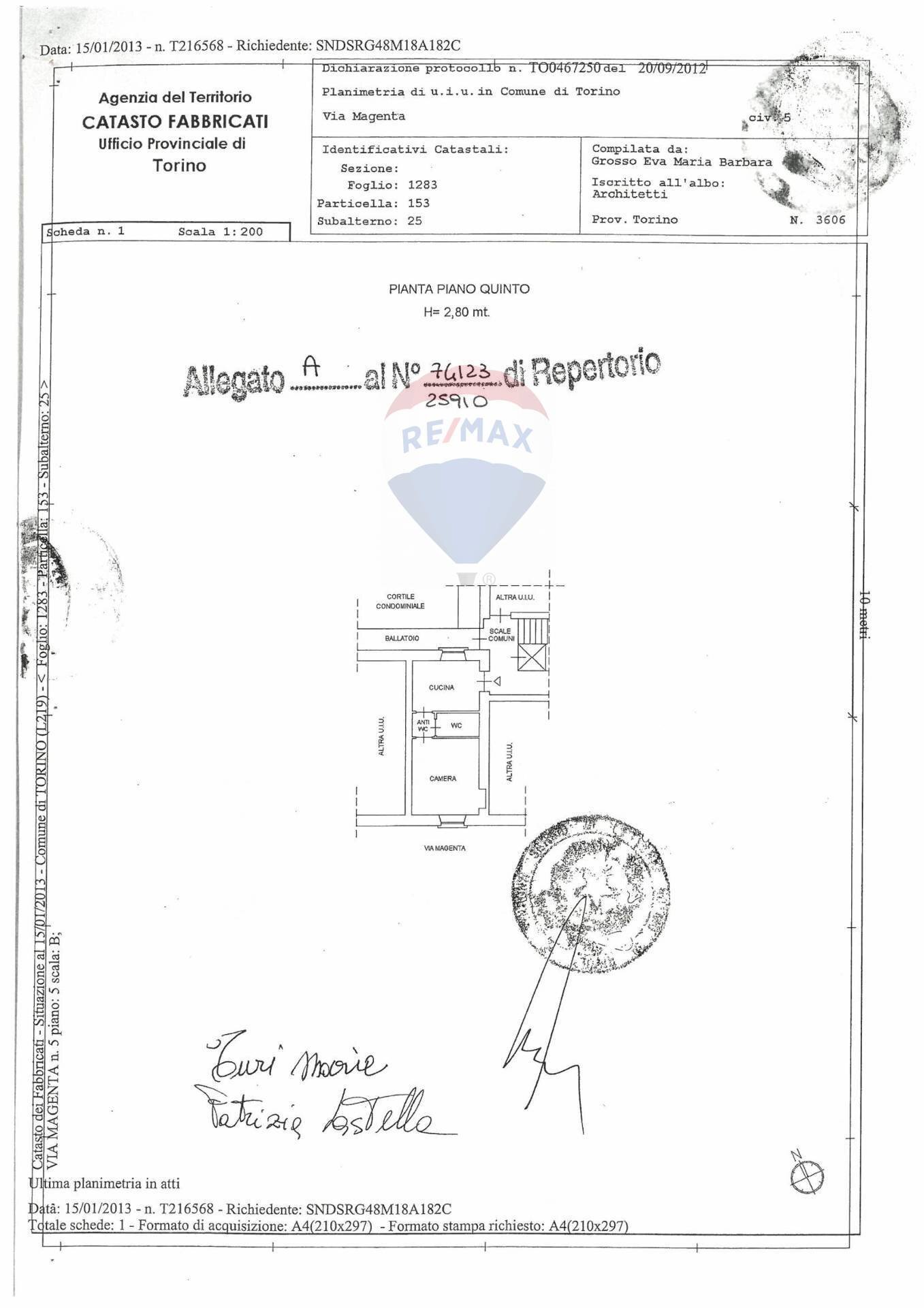 Pianta 2D - Two-room apartment Via Magenta
 
5, Torino - floor plans 1