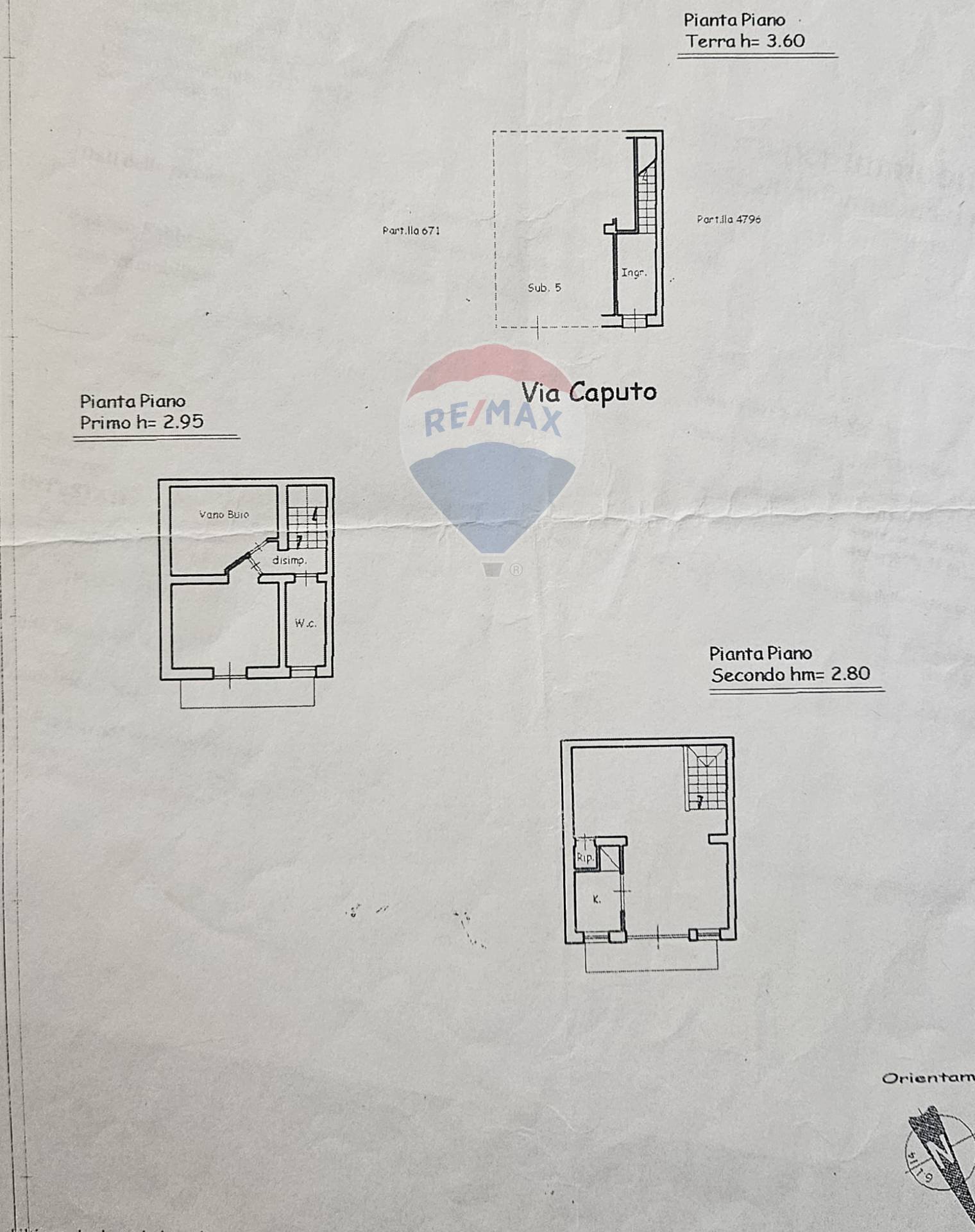 Pianta 2D - Casa semi indipendente Via Caputo
 
33, Bagheria - planimetria 1