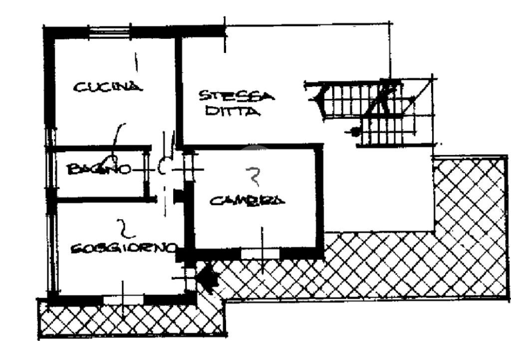 Trilocale Via dei salici, None - planimetria 1