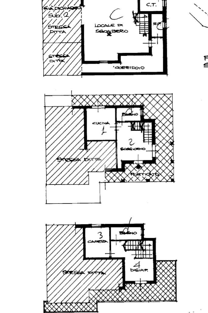 Three-room apartment Via dei salici, None - floor plans 1