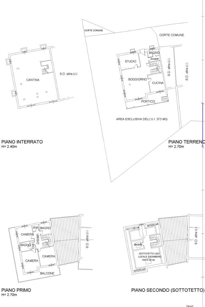 Villa Strada rossina, Castagneto Po - planimetria 1