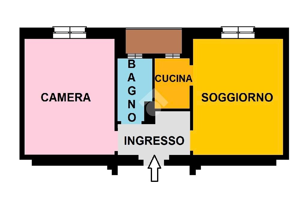 Bilocale Piazzale selinunte, Milano (zona San Siro) - planimetria 1