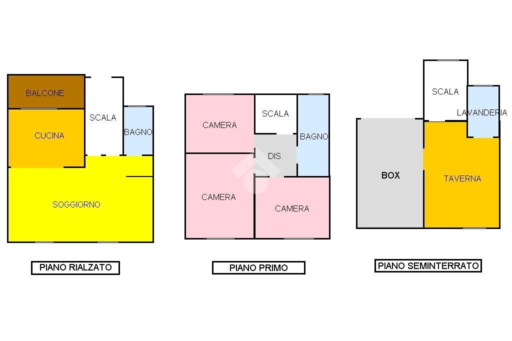 Terraced Villa Via E. Berlinguer, Casarile - floor plans 1