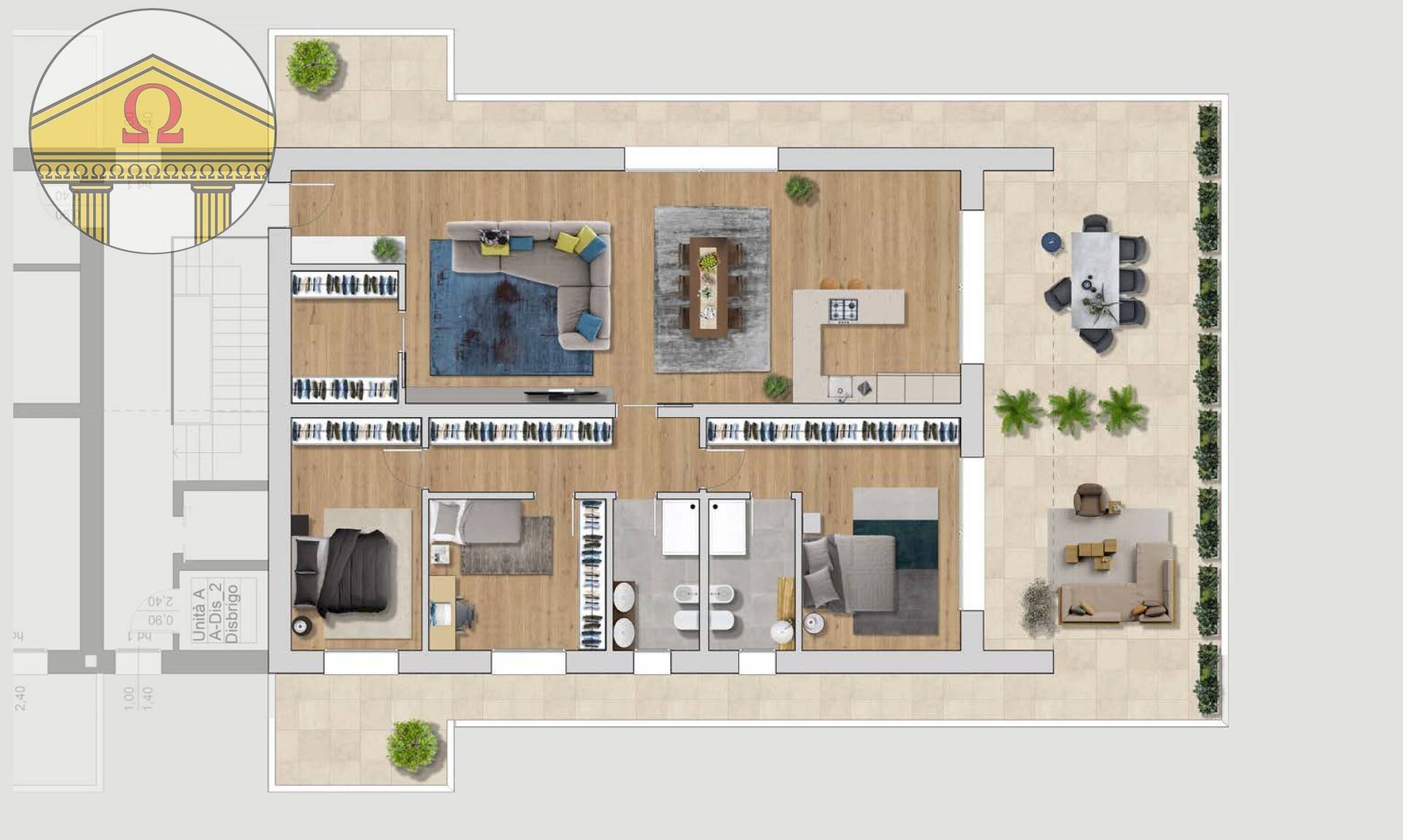 Foto 4 - Attico Villorba - planimetria 1