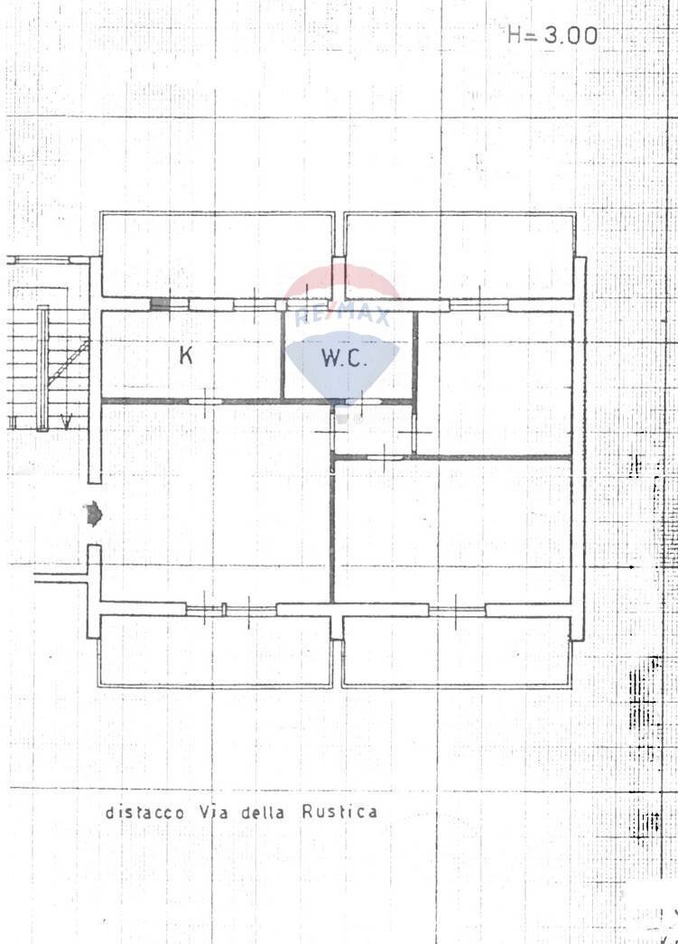 Pianta 2D - Trilocale VIA DELLA RUSTICA
 
336, Roma - planimetria 1