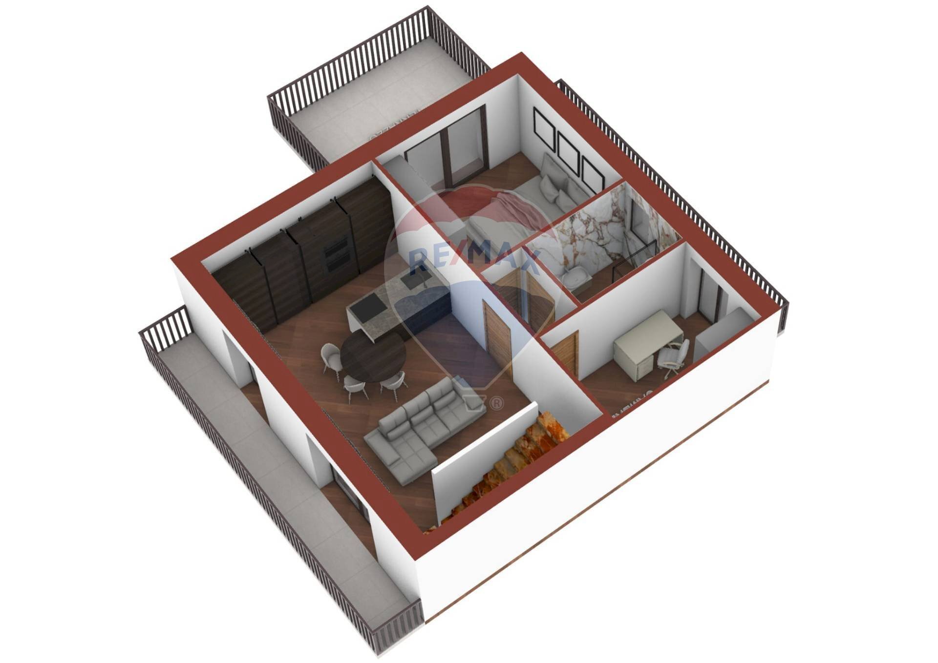 Pianta 3D - Four-room apartment via Germania
9, Manfredonia - photo 3