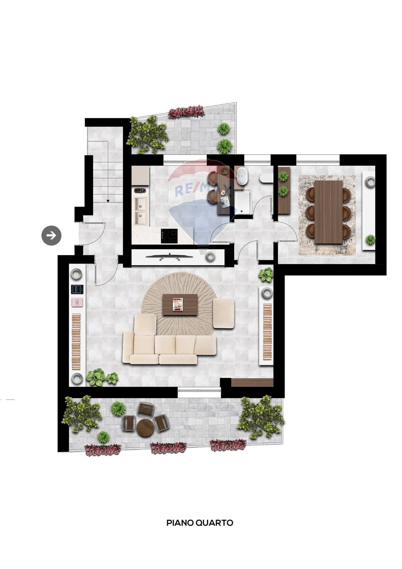 Pianta 2D - Four-room apartment Via Pier Paolo Pasolini, San Nicola la Strada - floor plans 1