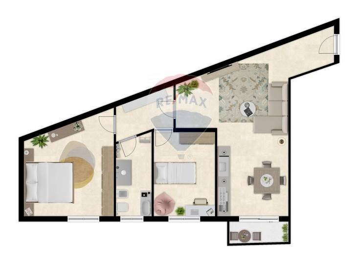 Pianta 2D - Three-room apartment via della repubblica
1, Cesano Boscone - photo 3
